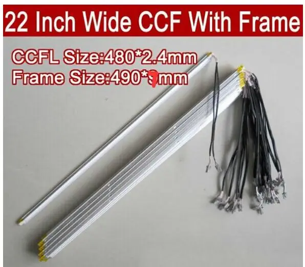20pcs 22   inch wide dual lamps CCFL with frame, LCD lamp backlight with housing, CCFL with cover, CCFL:480mmx2.4mm, FRAME:490mmx