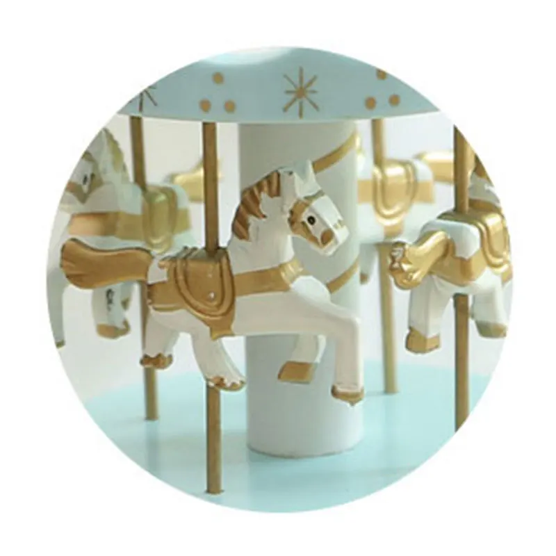 Креативная музыкальная шкатулка в виде карусели Мультяшные детские игрушки