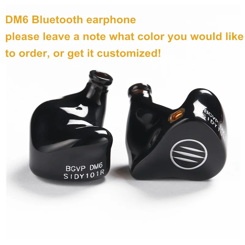 bluetooth version BGVP DM6 5BA наушники HiFi монитор DJ наушники для меломана Настройка серии MMCX наушники аудио DIY Fever - Цвет: bluetooth version