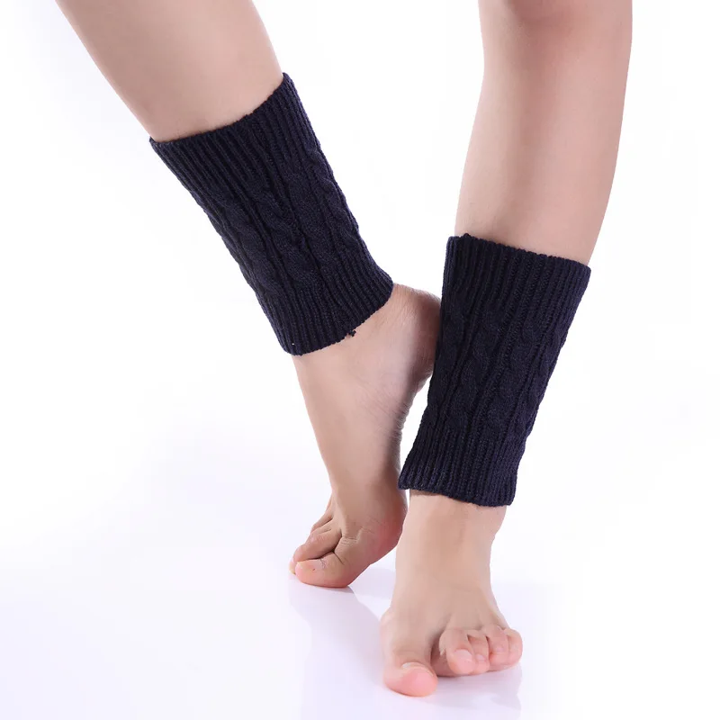 Navy Blue 1 пара; женские короткие вязаные гетры; сезон осень-зима; теплые носки; носки из конопляных цветов; вязаные ботиночки; короткие носки с манжетами - Цвет: Navy Blue