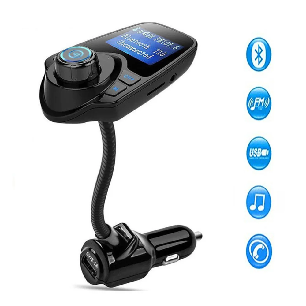 

large screen display Bluetooth car MP3 player Support hands free call Built-in FM transmitter and microphone car kit charger