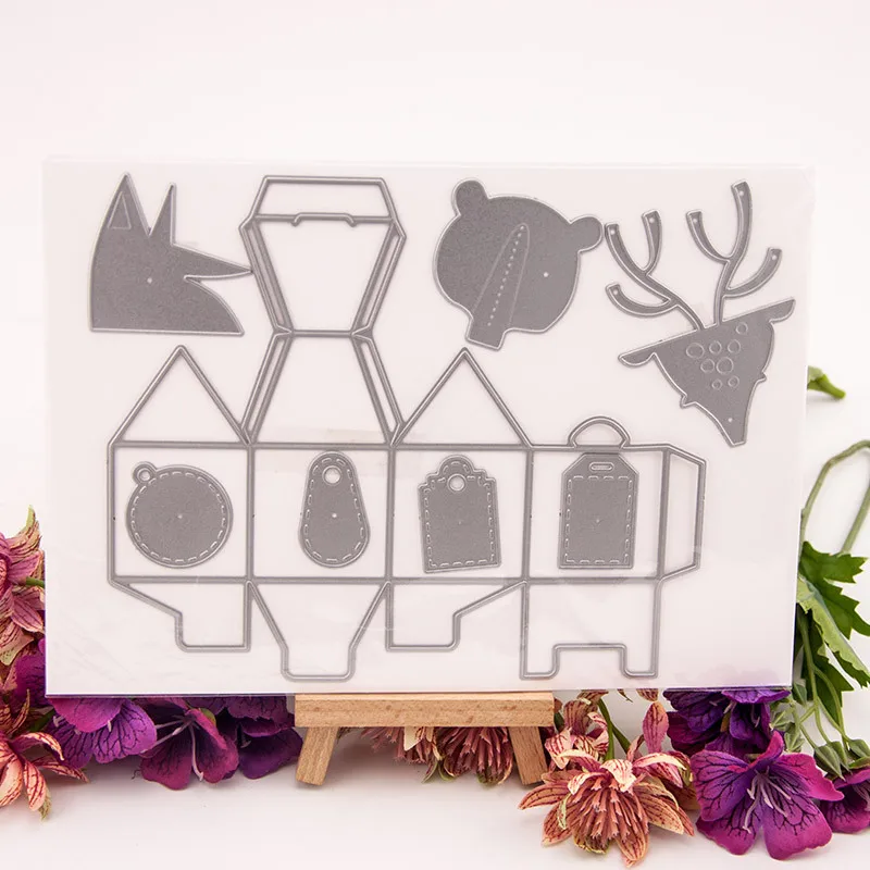 Подарочная коробка с животными сделай сам металлический инструмент для тиснения