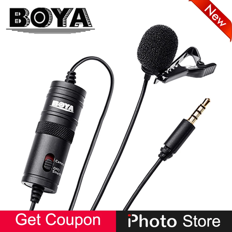 BOYA BY-M1 петличный всенаправленный конденсаторный микрофон для Canon IPhone X 7 6S 6 Plus DSLR