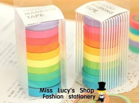 Новая клейкая лента васи высокого качества 10 шт./лот цветная для конфет наклейки