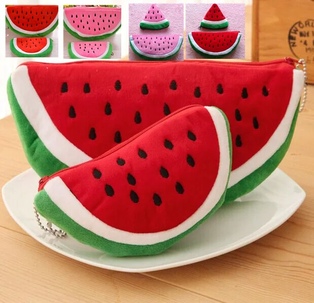 Арбузный плюшевый кошелек для мелочи 22 см 11 карманный и чехол сумка | Багаж сумки
