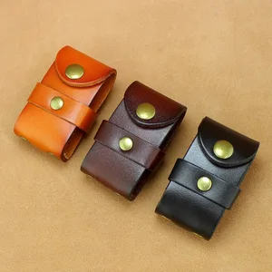 Мужской повседневный поясной чехол из натуральной кожи для охоты, кемпинга
