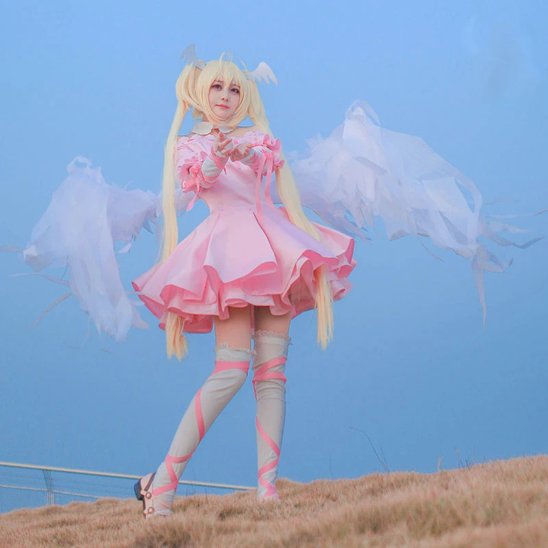 UWOWO Shugo Chara косплей костюм Ангел розовое платье униформа девочка для Хэллоуина