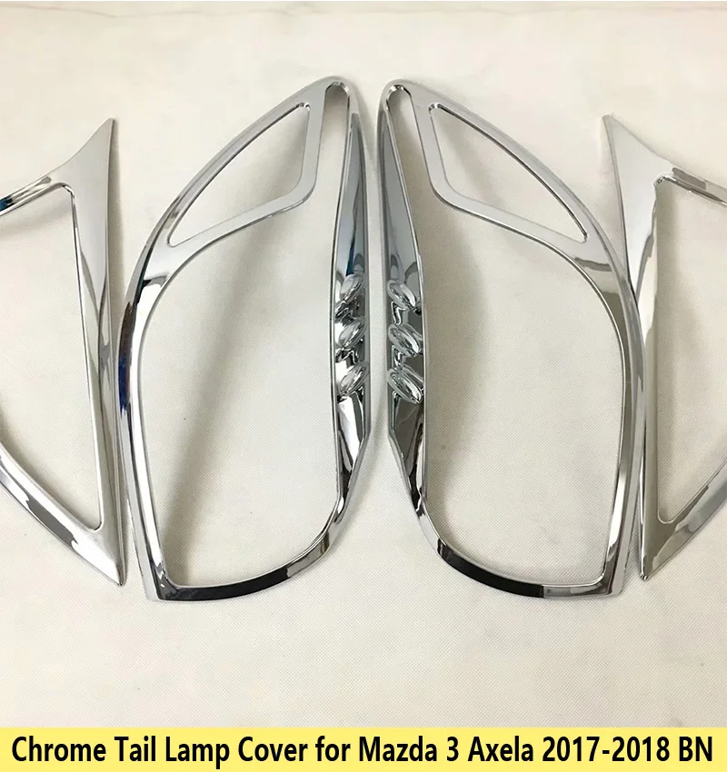 Для Mazda 3 Axela 2017 2018 BN Chrome Хвост крышка лампы Роскошные Высокое качество аксессуары