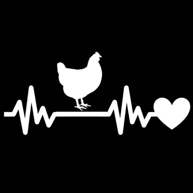 20*9 см Курица &quotкардиограмма сердца спасательным кругом стикер автомобиля мода