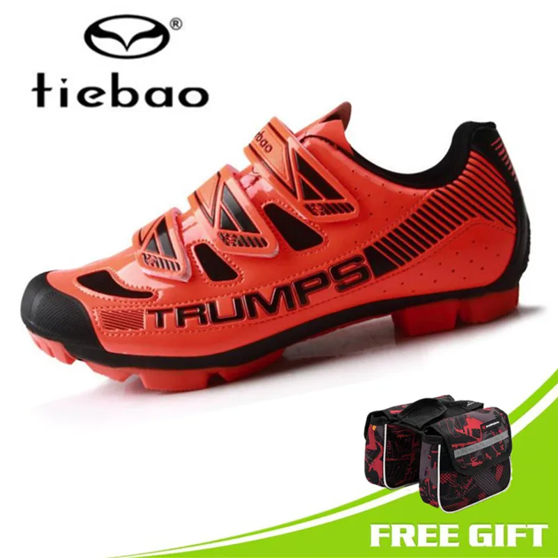 B1688 O Tiebao велосипедная обувь для мужчин Sapatilha Ciclismo Mtb chaussure vtt, обувь для велосипеда, самоблокирующаяся спортивная обувь для горного велосипеда - Цвет: B1688 O