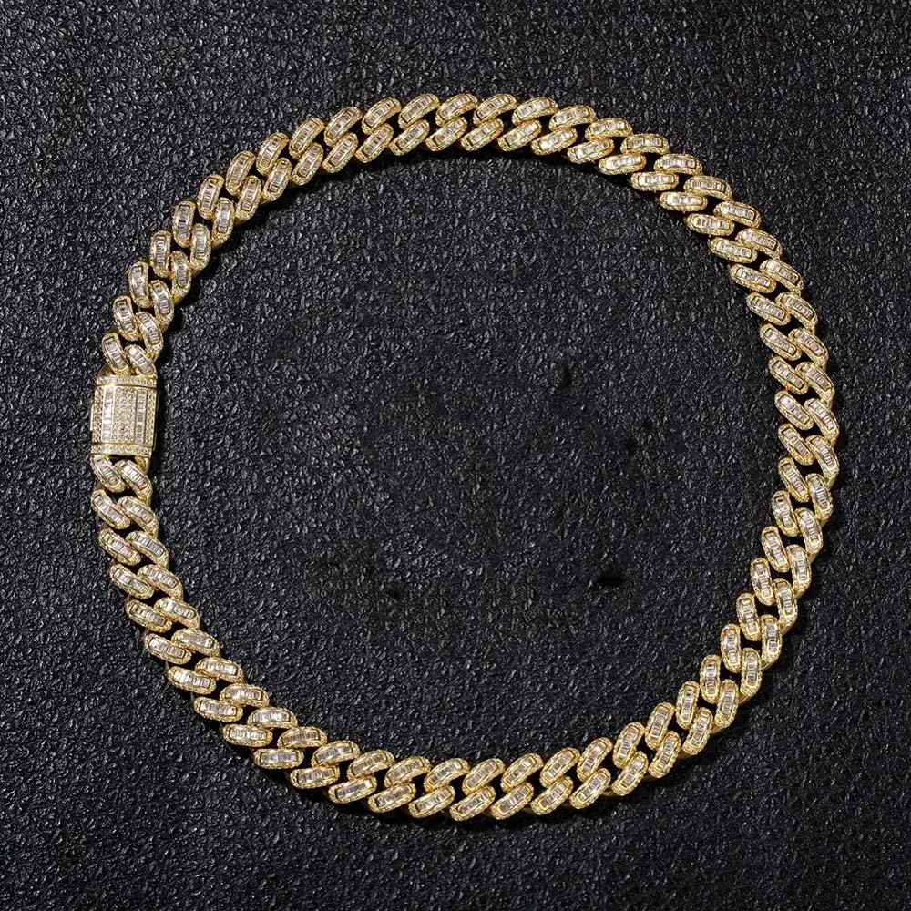 Мужская цепочка в стиле хип хоп со льдом ожерелье с подвеской из циркона высокое