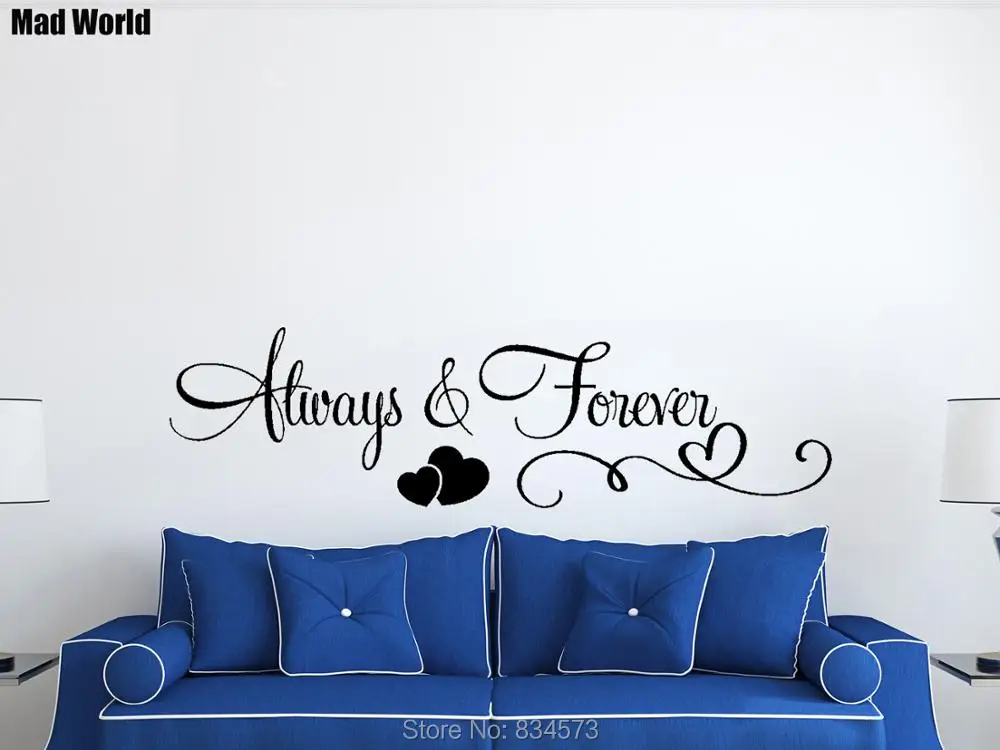 Mad World-Always and Forever Love художественная стена с цитатой наклейки на стену украшения