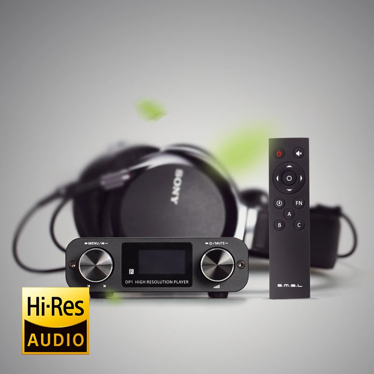 SMSL DP1 цифровой плеер USB SD карта 32 бит аудио DAC со встроенным усилителем для