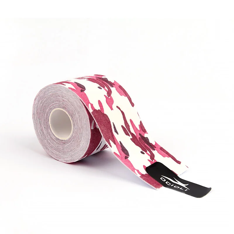 Pink camo 5 м* 5 см кинезиолог лента Спортивная кинезиологическая лента спортивная лента обвязка хорошее качество Футбол Колено мышцы лента обвязка наколенники - Цвет: Pink camo