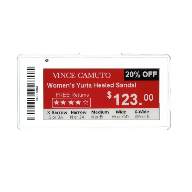 Выделите 2,9 дюймов Eletronic shelf label e paper ESL Label E-ink ценник для магазинов цепей
