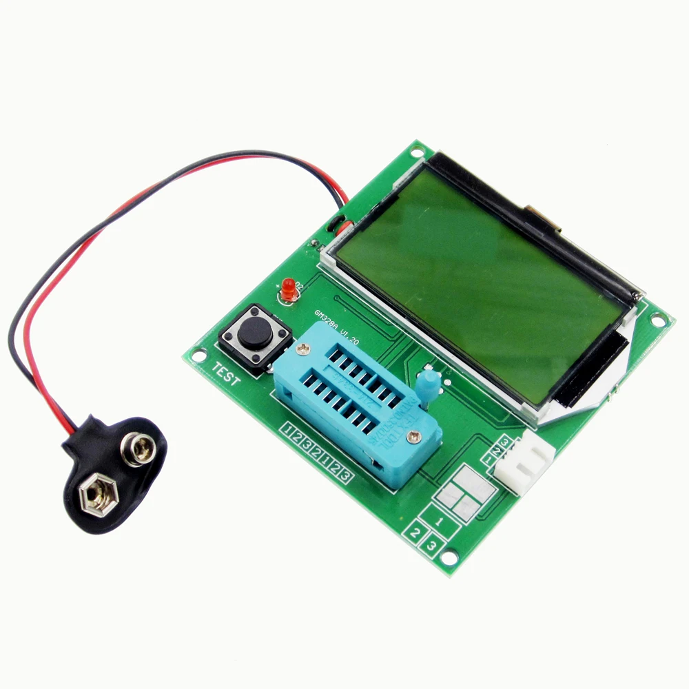 Цифровой ЖК тестер транзисторов GM328A измеритель емкости LCR ESR MOS/PNP/NPN V2PO|Детали и