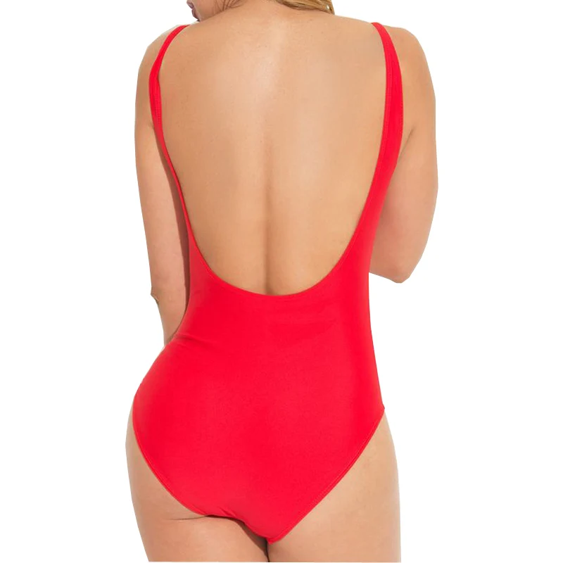 Женский слитный купальник красный с буквенным принтом на лето|suit swim|suit suitsuit girl |