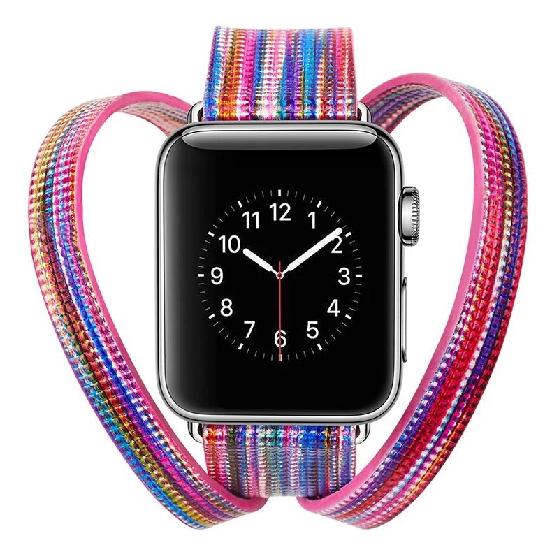 Ремешок для часов из натуральной кожи Apple Watch 38 мм 42 женщин и мужчин сменный