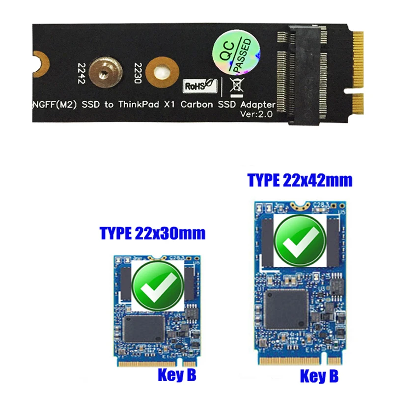 Переходник для SSD накопителя 20 + 6 контактов M.2 NGFF SATA Bus B KEY|Платы расширения| |