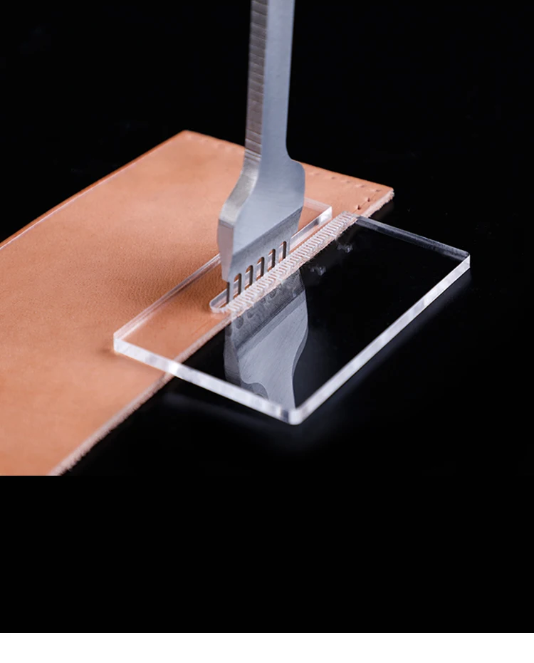 Acrylic plate for helping leather hole punches DIY Hand Perforated Round Stitching Punch Tools leather punching tool helper
