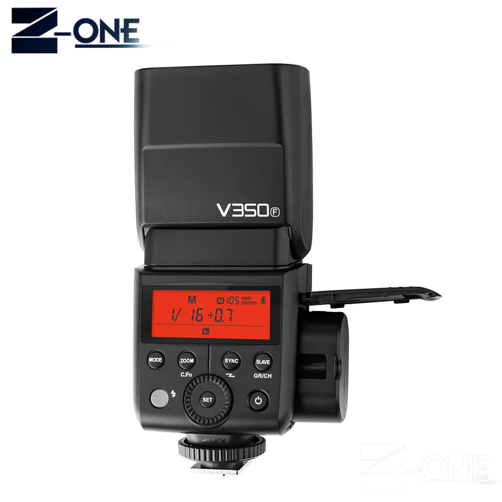 Вспышка Godox V350F TTL HSS 1/8000s Speedlite встроенный литий ионный аккумулятор 2000 мАч с