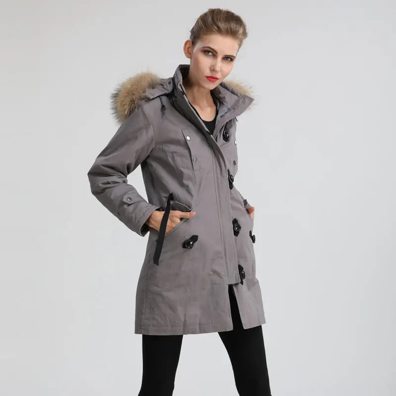 Парка женская теплая с капюшоном из хлопка и Енотом|big raccoon|women parkawomen parka winter |