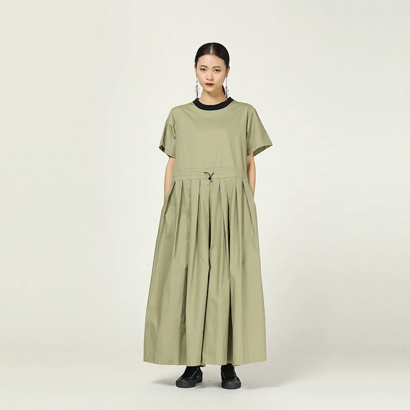 LANMREM/2019 новый летний модный женский комбинезон с круглым вырезом и короткими