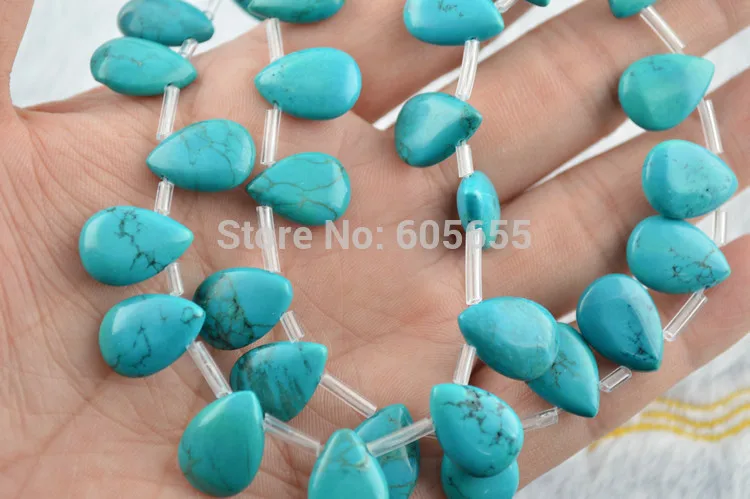 

10x14mm Natural Blue Stone Water Drop Loose Beads