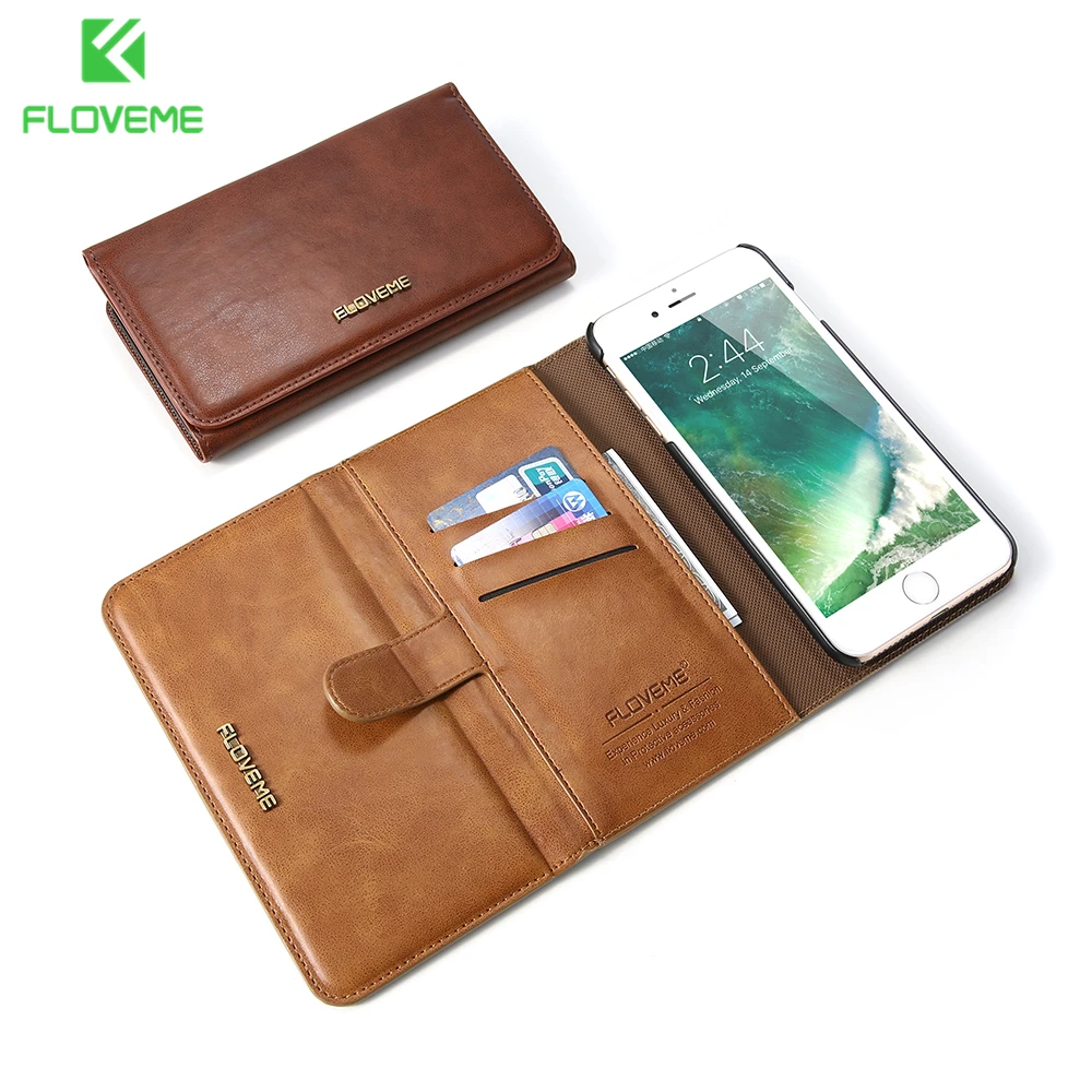 Чехол книжка FLOVEME из искусственной кожи для iPhone 6 6S Plus|Чехлы-портмоне| |