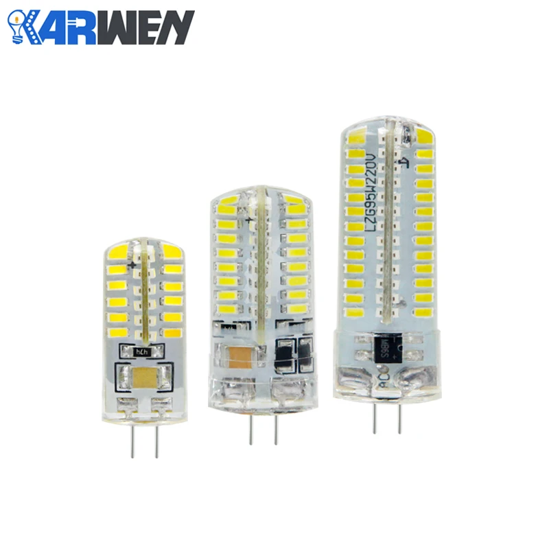 KARWEN 20 шт. G4 G9 светодиодный лампочка DC 12 В AC 220 В SMD3014 2835 3 Вт 5 Вт 7 Вт 9 Вт галогенный светильник 360 Угол луча G4 Рождественский светодиодный светильник