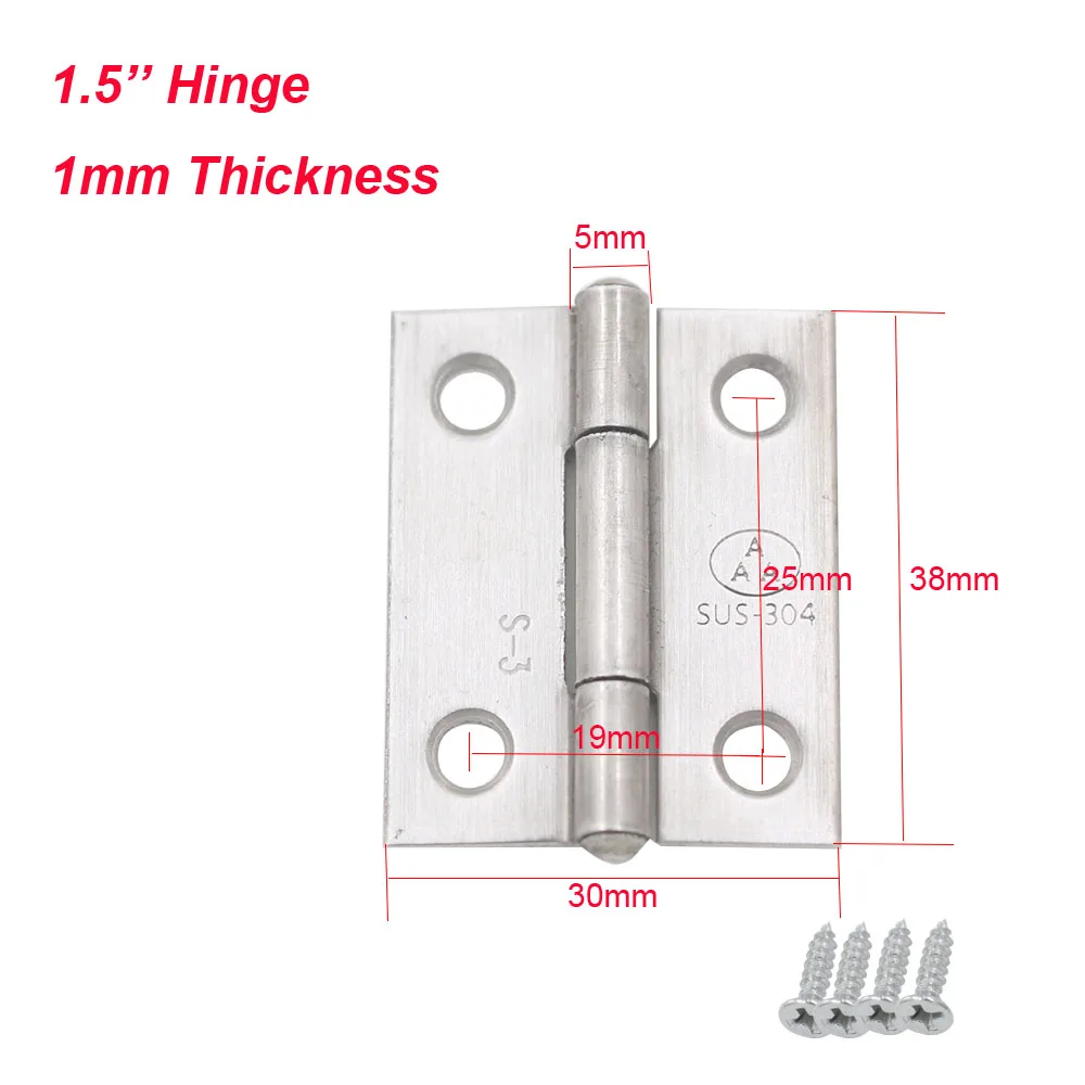 Дверные петли из нержавеющей стали 1 5 дюйма толщина мм 20 шт.|steel door hinges|door hingestainless