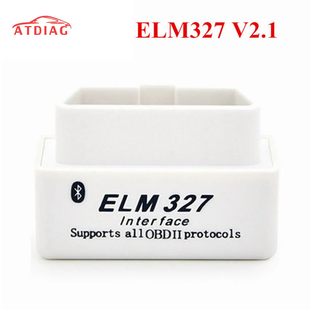 Одежда высшего качества! V2.1 Супер Мини ELM327 Bluetooth OBD2 беспроводной ELM 327 многоязычный работает на Android/PC - Цвет: Белый