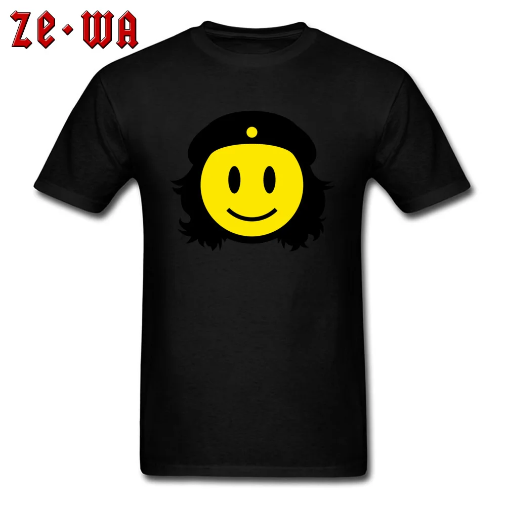 Забавные футболки Che Smiley мужские топы сумасшедшая футболка хлопок круглый вырез