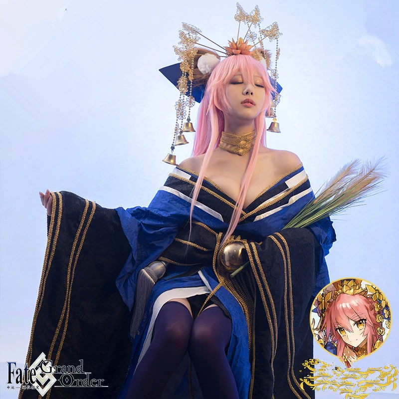 В наличии FGO Tamamo сценический Косплей Fate/Grand Order no Mae женский костюм для косплея