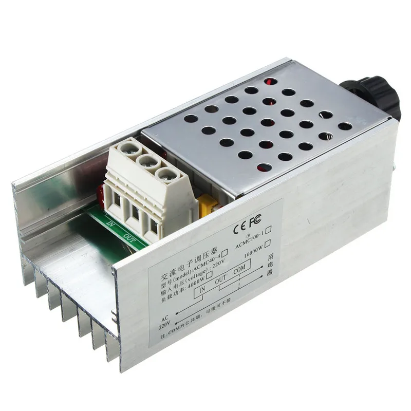 AC 220V 25A 10000W высокая мощность SCR регулятор напряжения регулятор скорости Диммер термостат для электрической печи водонагреватель лампа