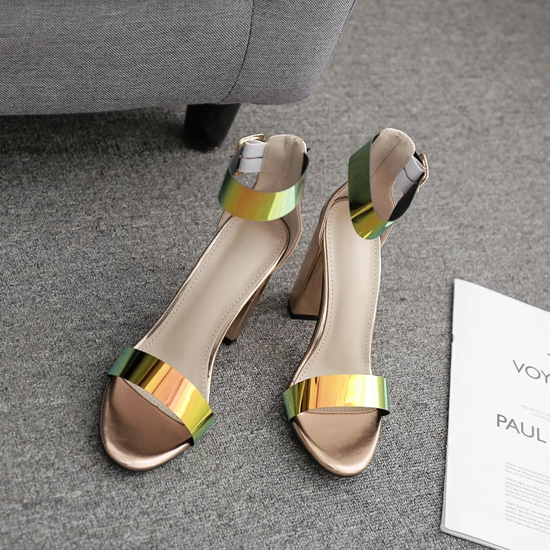 Новинка 2019 года роскошные женские босоножки цвета шампанского на высоком