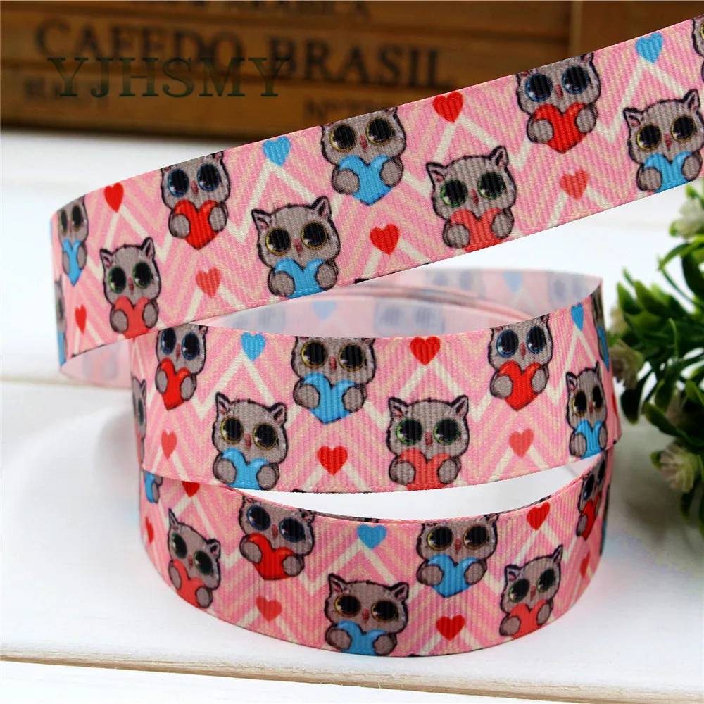 YJHSMY D 17329 1224 10 ярдов 25 мм мультфильм собака печатных grosgrain ленты Свадебные