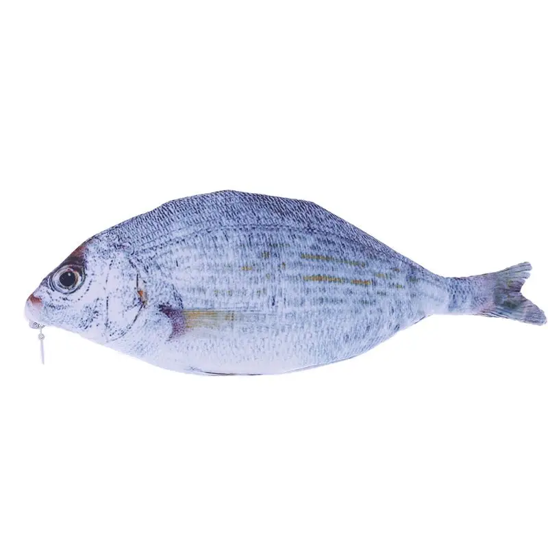 3D Рыба Реалистичная сумка на молнии креативная Ручка Карандаш Чехол макияж