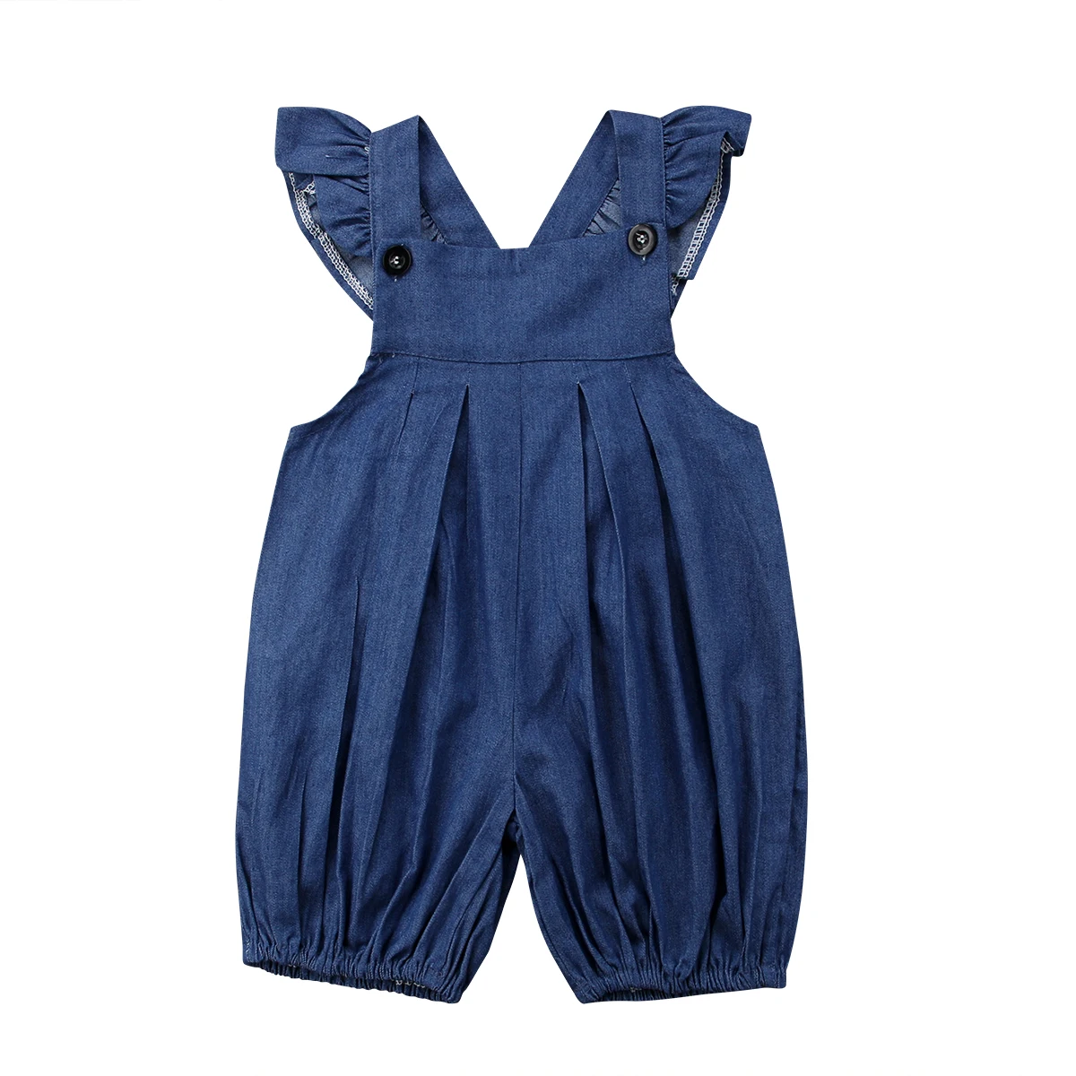 Pudcoco/голубой джинсовый комбинезон для новорожденных девочек летняя одежда
