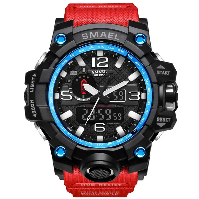 1545 red smael часы Для мужчин G Стиль Wateproof s шок спортивные Для мужчин S Часы Топ бренд класса люкс LED цифровые часы военная Униформа армии Наручные часы - Цвет: 1545 red