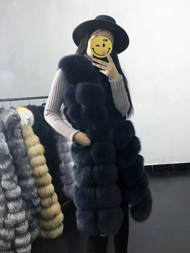 Зимнее женское пальто, длинное пальто из искусственного меха, повседневный теплый жилет из искусственного лисьего меха, зимняя женская куртка, большие размеры, черный цвет, casaco feminino