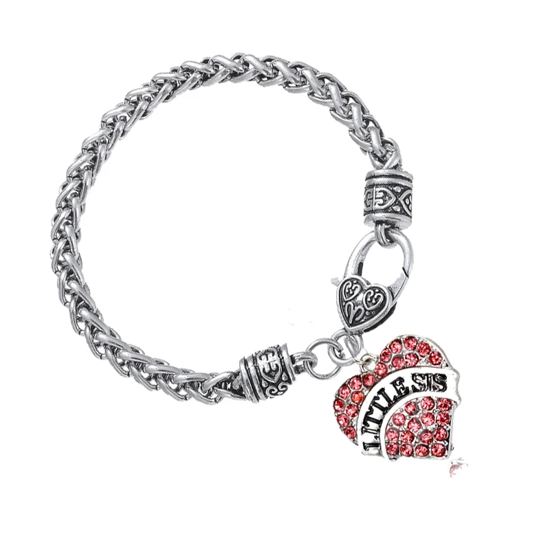 Маленькая сестра розовый браслет 3 цвета металлические вязаные милые семейные