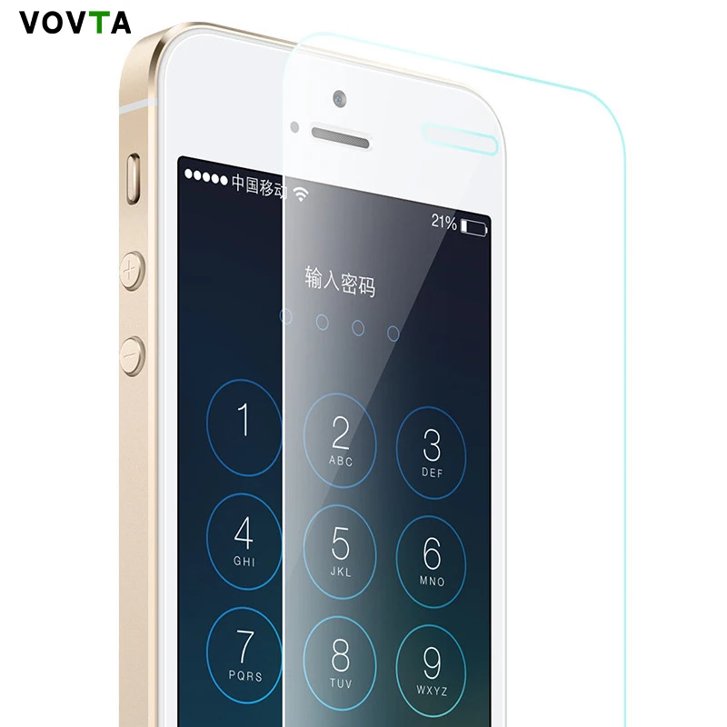 VOVTA 5s стекло для iPhone 6 7 6s на закаленная пленка защита 9 H протектор экрана se 8 5 X