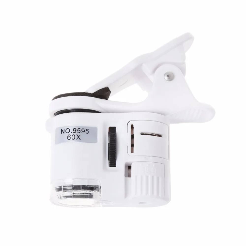 Светодиодный микроскоп 60X лупа объектив с зумом фотокамера зажимом | Инструменты