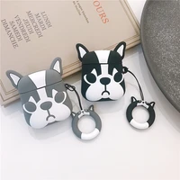 for airpods case cute cartoon dog earphone cases for apple airpods 2 cover funda with finger ring strap