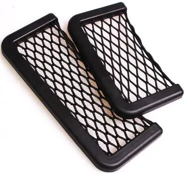 Multifunction Elastic Net Car Storage String Bag for Cell phone and Small Items Designed with 3M Double-sided Adhesive Tape |