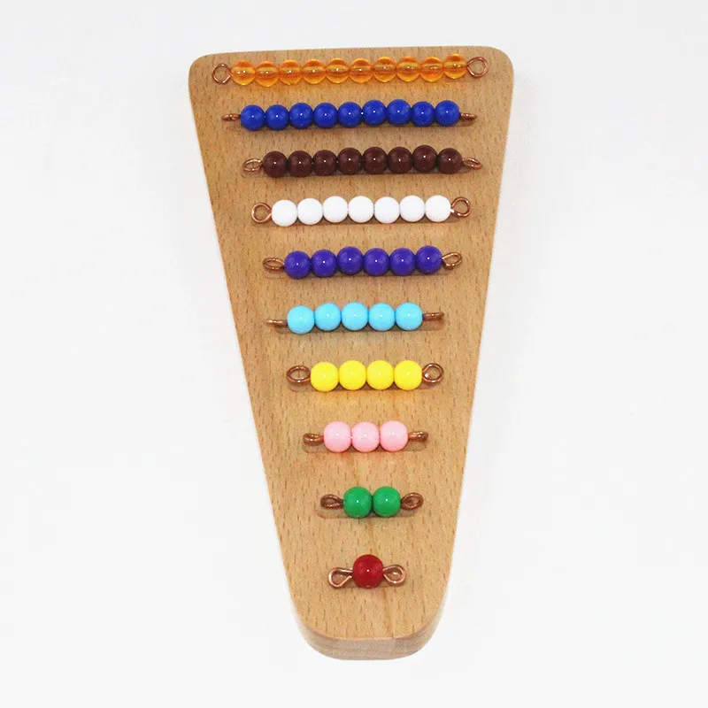 Детские игрушки Монтессори цветные бусы лестницы с поддоном математика