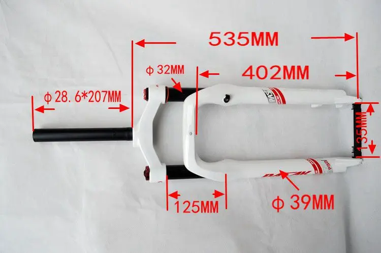 MTB Moutain 26inch Bike Fork Fat bicycle Fork Air Gas line Locking Suspension Forks Magnesium Aluminium Alloy 26"4.0"Tire 135mm