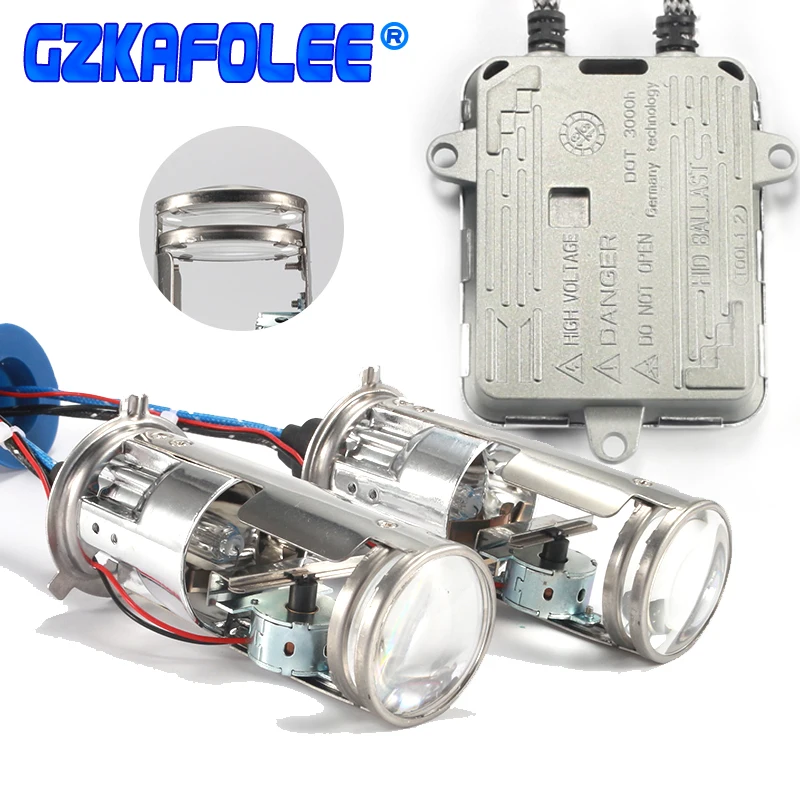 Gzkafolee автомобильные лампы для Фар h4 Xenon hid без потерь xenon мини проектор с двойными