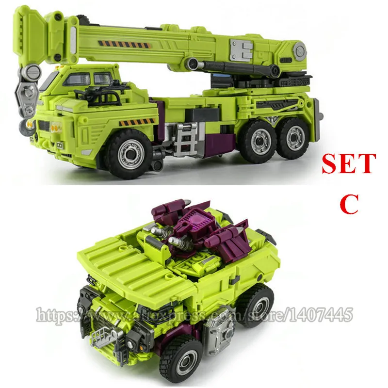 SET C JINBAO, большой размер, 6 в 1, трансформация, разрушитель, игрушка для мальчика, фигурка, робот, автомобиль, грузовик, ко Гт, модель крючка, для детей постарше, детские игрушки - Цвет: SET C